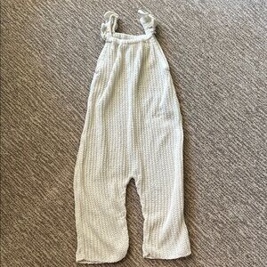 Zara Kids Cream Knit Overalls